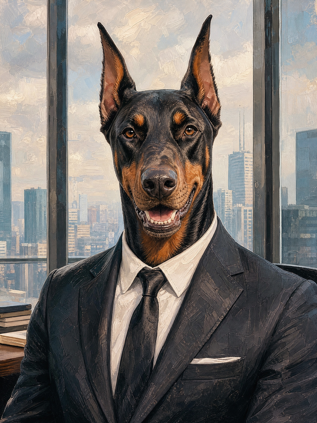 Hand-Painted Oil Pet Portrait