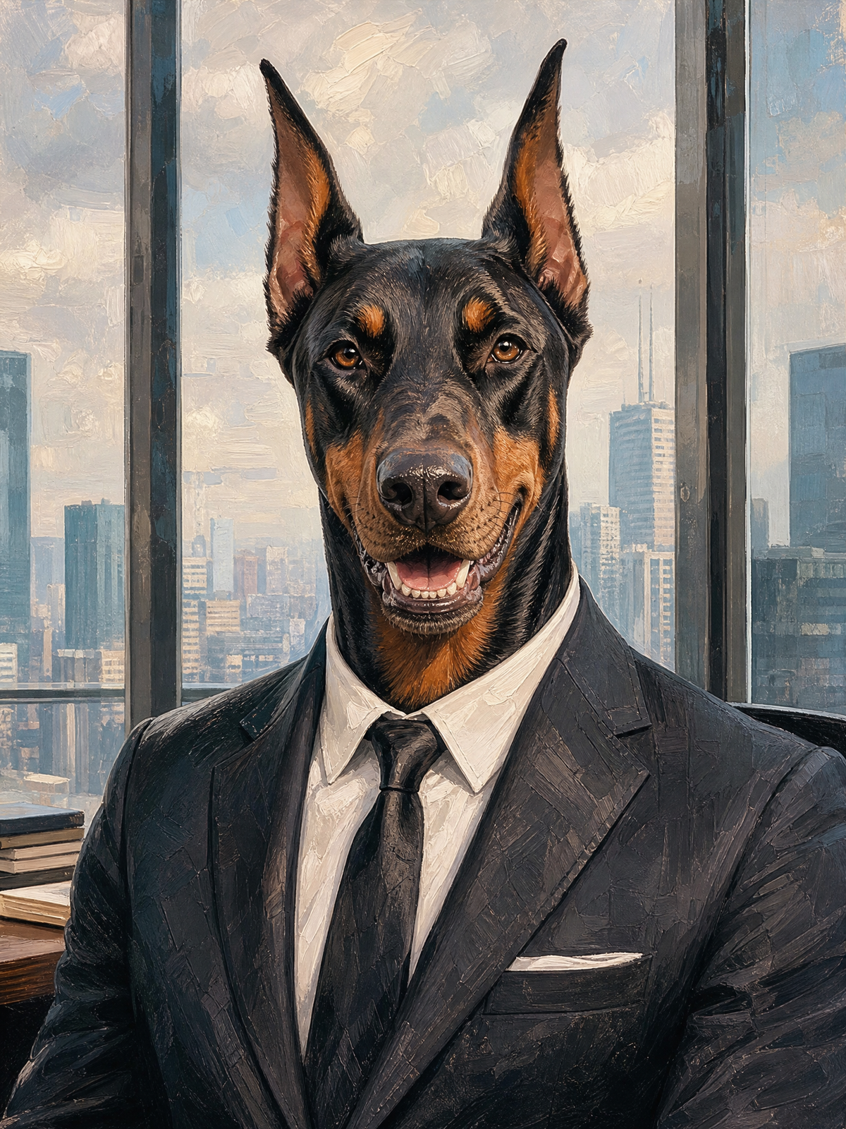 Hand-Painted Oil Pet Portrait