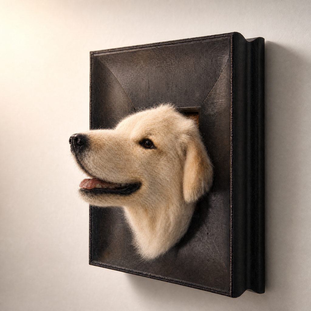 3D Wool Felt Handmade Pet Portrait