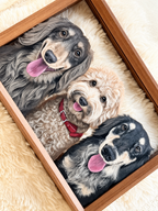 3D Acrylic Hand-Painted Pet Portrait