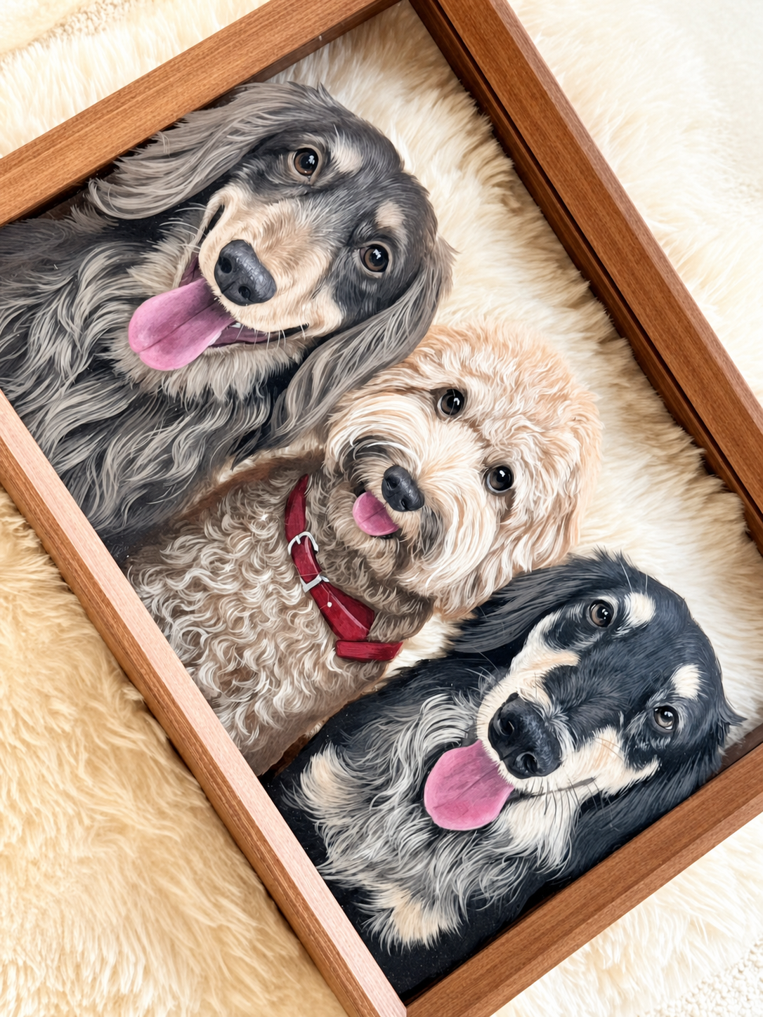 3D Acrylic Hand-Painted Pet Portrait