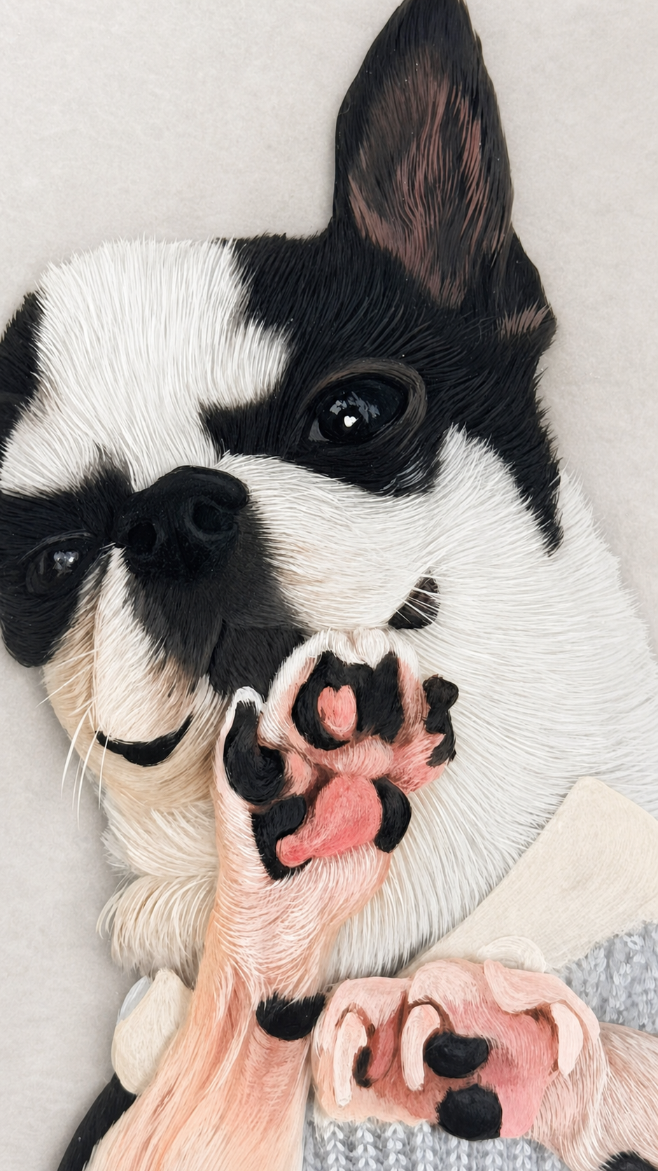 3D Acrylic Hand-Painted Pet Portrait