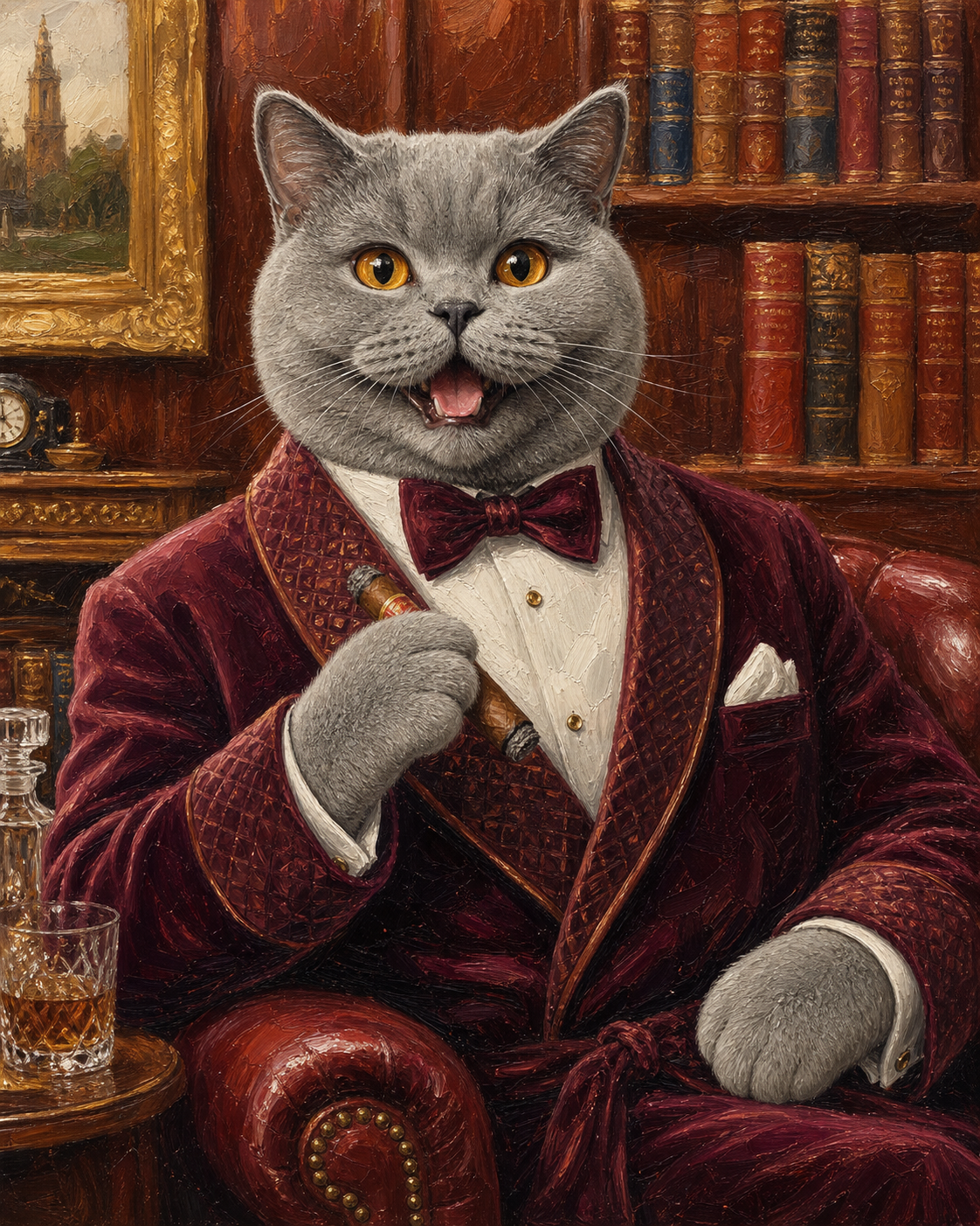 Hand-Painted Oil Pet Portrait
