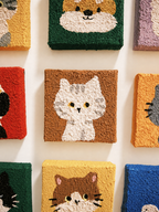 Hand-Painted Textured Pet Portrait Fridge Magnet