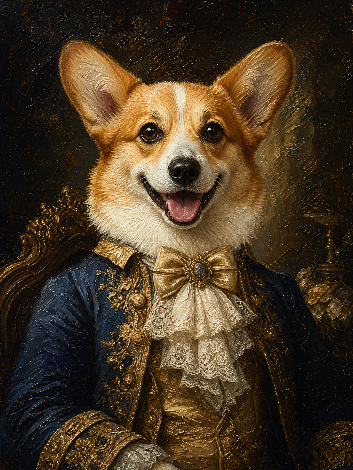 Hand-Painted Oil Pet Portrait